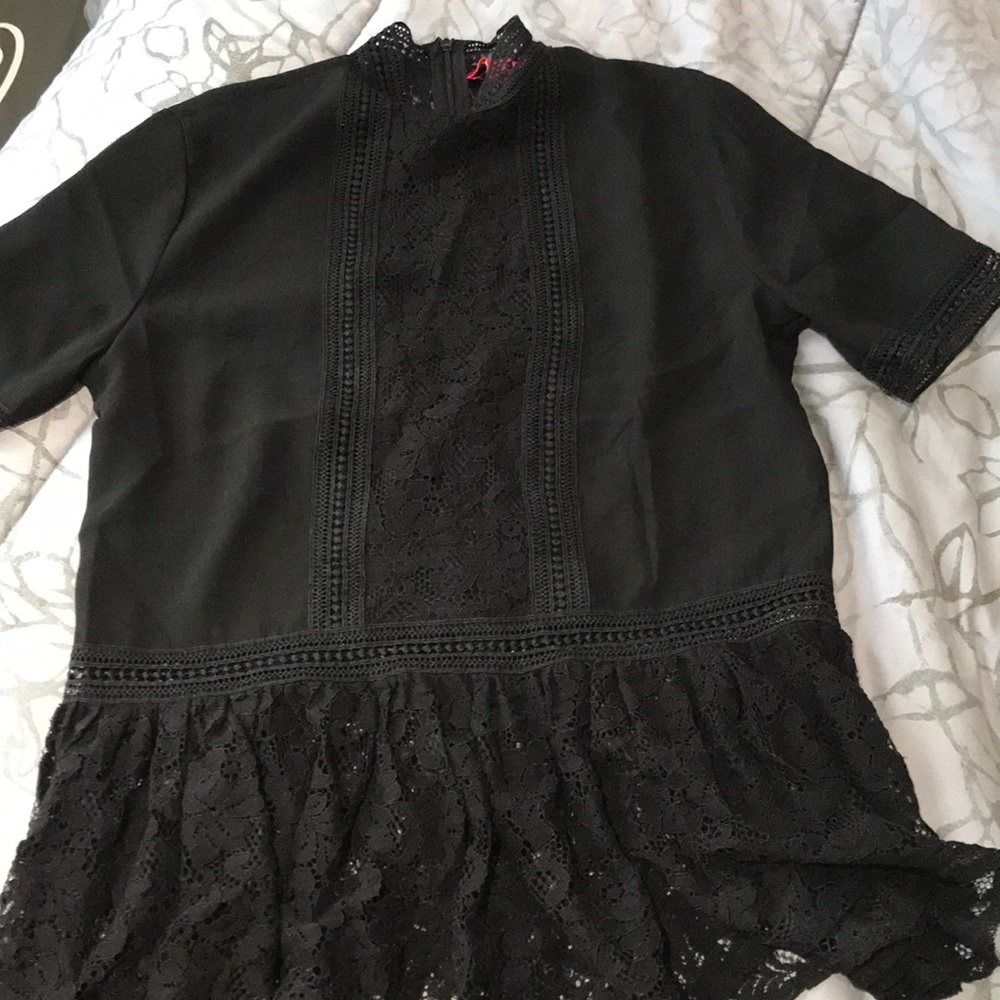 Black lace top